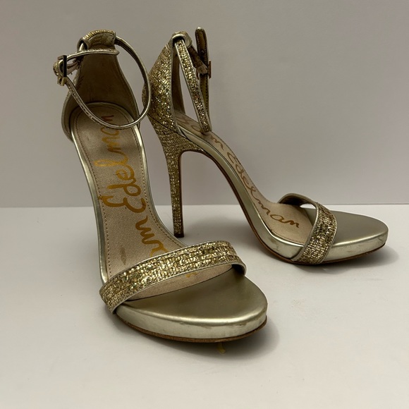 Sam Edelman gold sequined heels size 7 - Picture 2 of 7
